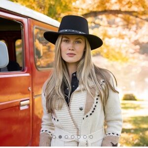 Stetson Black Hawk Wool Western Black Cowboy Hat